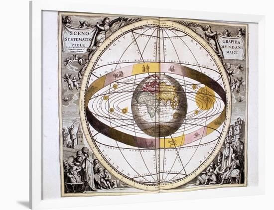 Ptolemaic (Geocentric/Earth-Centre) System of the Universe, 1708-null-Framed Giclee Print