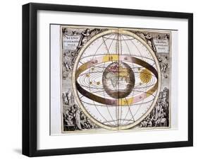 Ptolemaic (Geocentric/Earth-Centre) System of the Universe, 1708-null-Framed Giclee Print