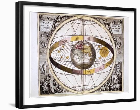 Ptolemaic (Geocentric/Earth-Centre) System of the Universe, 1708-null-Framed Giclee Print