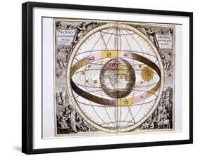 Ptolemaic (Geocentric/Earth-Centre) System of the Universe, 1708-null-Framed Giclee Print