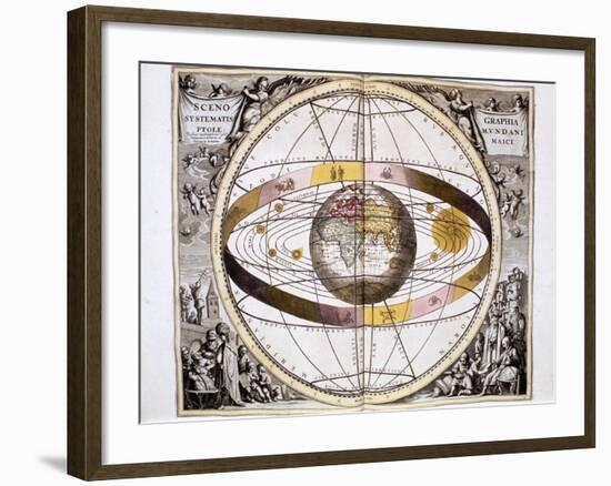 Ptolemaic (Geocentric/Earth-Centre) System of the Universe, 1708-null-Framed Giclee Print