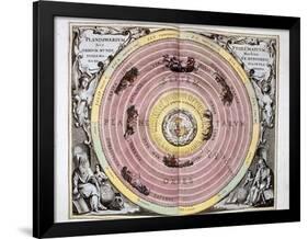 Ptolemaic (Geocentric/Earth-Centre) System of the Universe, 1708-null-Framed Giclee Print