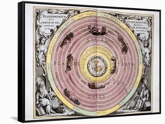 Ptolemaic (Geocentric/Earth-Centre) System of the Universe, 1708-null-Framed Stretched Canvas