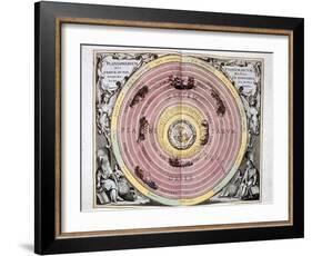 Ptolemaic (Geocentric/Earth-Centre) System of the Universe, 1708-null-Framed Giclee Print