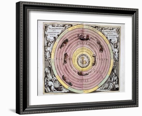 Ptolemaic (Geocentric/Earth-Centre) System of the Universe, 1708-null-Framed Giclee Print