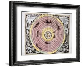 Ptolemaic (Geocentric/Earth-Centre) System of the Universe, 1708-null-Framed Giclee Print