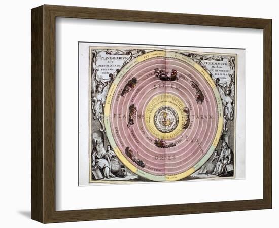 Ptolemaic (Geocentric/Earth-Centre) System of the Universe, 1708-null-Framed Giclee Print