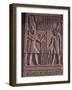 Ptolemaic Low Relief of the Hawk-Headed God Horus Presented with Offerings, Kom Ombo, North Africa-Walter Rawlings-Framed Photographic Print