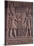 Ptolemaic Low Relief of the Hawk-Headed God Horus Presented with Offerings, Kom Ombo, North Africa-Walter Rawlings-Mounted Photographic Print