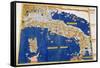 Ptolemaic Map of Italy, 1482-Nicolaus Germanus-Framed Stretched Canvas