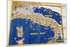 Ptolemaic Map of Italy, 1482-Nicolaus Germanus-Mounted Premium Giclee Print