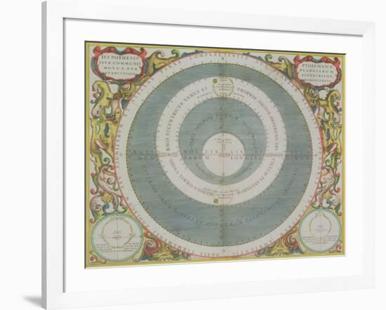 Ptolemaic System, from "The Celestial Atlas, or the Harmony of the Universe"-Andreas Cellarius-Framed Giclee Print