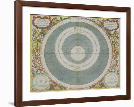 Ptolemaic System, from "The Celestial Atlas, or the Harmony of the Universe"-Andreas Cellarius-Framed Giclee Print