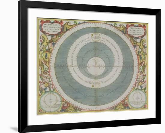 Ptolemaic System, from "The Celestial Atlas, or the Harmony of the Universe"-Andreas Cellarius-Framed Giclee Print