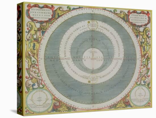 Ptolemaic System, from "The Celestial Atlas, or the Harmony of the Universe"-Andreas Cellarius-Stretched Canvas