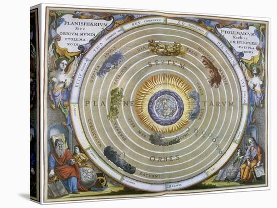 Ptolemaic View of the Universe, 1661-Andreas Cellarius-Stretched Canvas