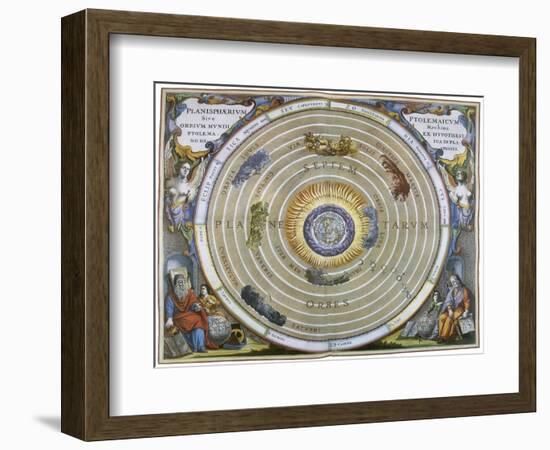 Ptolemaic View of the Universe, 1661-Andreas Cellarius-Framed Giclee Print