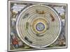 Ptolemaic View of the Universe, 1661-Andreas Cellarius-Mounted Giclee Print
