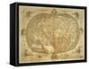 Ptolemaic World Map by Francesco Rosselli, Copperplate on Paper-null-Framed Stretched Canvas