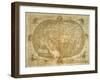 Ptolemaic World Map by Francesco Rosselli, Copperplate on Paper-null-Framed Giclee Print