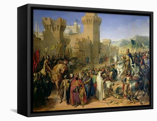 Ptolemais Given to Philip Augustus (1165-1223) and Richard the Lionheart (1157-99) 13th July 1191-Merry-Joseph Blondel-Framed Stretched Canvas