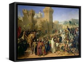 Ptolemais Given to Philip Augustus (1165-1223) and Richard the Lionheart (1157-99) 13th July 1191-Merry-Joseph Blondel-Framed Stretched Canvas