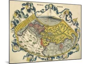 Ptolemic World Map-Claudius Ptolemy-Mounted Giclee Print