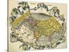 Ptolemic World Map-Claudius Ptolemy-Stretched Canvas