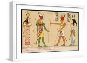 Ptolemy and Cleopatra Make Offerings to Divinities-S. Pollaroli-Framed Art Print