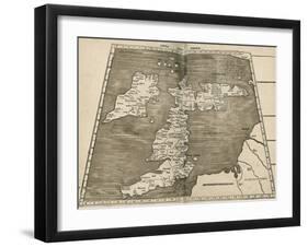 Ptolemy's Map of Britain, 16th Century-Library of Congress-Framed Photographic Print