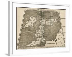 Ptolemy's Map of Britain, 16th Century-Library of Congress-Framed Photographic Print