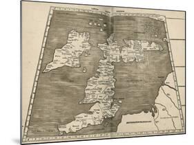 Ptolemy's Map of Britain, 16th Century-Library of Congress-Mounted Photographic Print