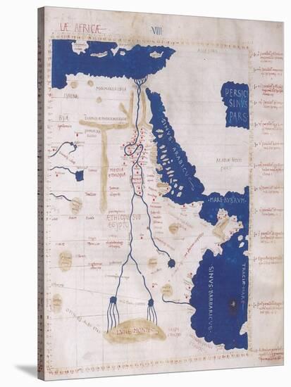 Ptolemy's Map of the Nile, 2nd Century-Science Source-Stretched Canvas