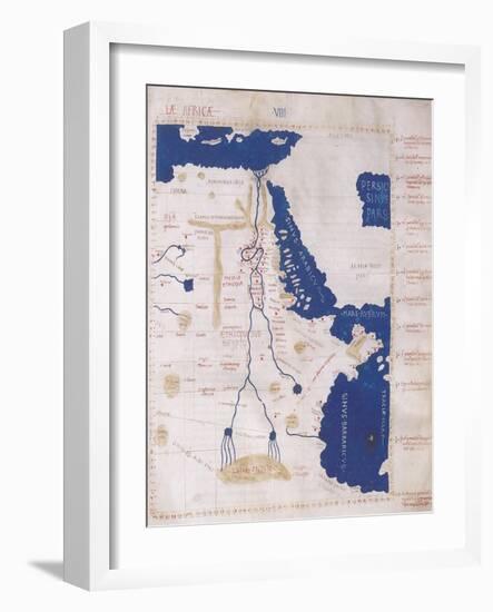 Ptolemy's Map of the Nile, 2nd Century-Science Source-Framed Giclee Print