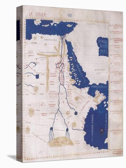 Ptolemy's Map of the Nile, 2nd Century-Science Source-Stretched Canvas