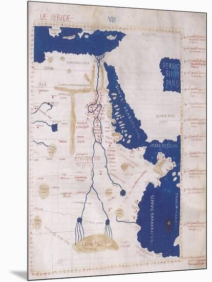 Ptolemy's Map of the Nile, 2nd Century-Science Source-Mounted Giclee Print