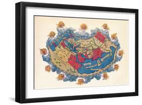 Ptolemy's Map of the World Ca.D 150-Ptolemy Claudius-Framed Giclee Print