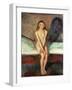 Puberty, 1894 (Oil on Canvas)-Edvard Munch-Framed Giclee Print