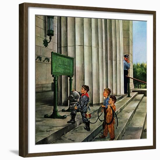 "Public Aquarium", May 15, 1954-George Hughes-Framed Giclee Print