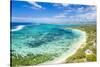 Public Beach by the turquoise Indian Ocean, Poste Lafayette, East coast, Mauritius-Roberto Moiola-Stretched Canvas