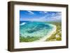 Public Beach by the turquoise Indian Ocean, Poste Lafayette, East coast, Mauritius-Roberto Moiola-Framed Photographic Print