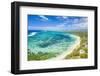 Public Beach by the turquoise Indian Ocean, Poste Lafayette, East coast, Mauritius-Roberto Moiola-Framed Photographic Print