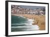 Public Beach in the Resort Town of Nazare on the Portuguese Coast-Mallorie Ostrowitz-Framed Photographic Print