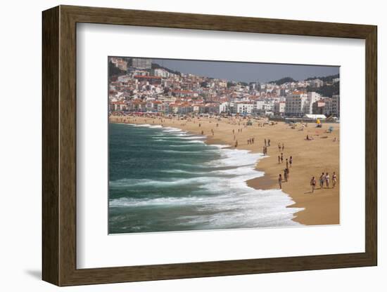 Public Beach in the Resort Town of Nazare on the Portuguese Coast-Mallorie Ostrowitz-Framed Photographic Print