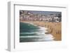 Public Beach in the Resort Town of Nazare on the Portuguese Coast-Mallorie Ostrowitz-Framed Photographic Print