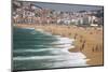 Public Beach in the Resort Town of Nazare on the Portuguese Coast-Mallorie Ostrowitz-Mounted Photographic Print