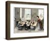 Public Class of Kindergarten Working Clay in Boston, Massachusetts, Years 1870. Colour Engraving Of-null-Framed Giclee Print