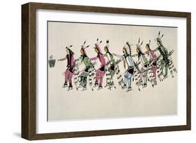 Public Dance in Honour of the Warrior He Dog-Amos Bad Heart Buffalo-Framed Giclee Print