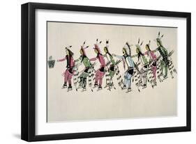 Public Dance in Honour of the Warrior He Dog-Amos Bad Heart Buffalo-Framed Giclee Print