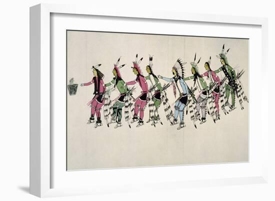 Public Dance in Honour of the Warrior He Dog-Amos Bad Heart Buffalo-Framed Giclee Print